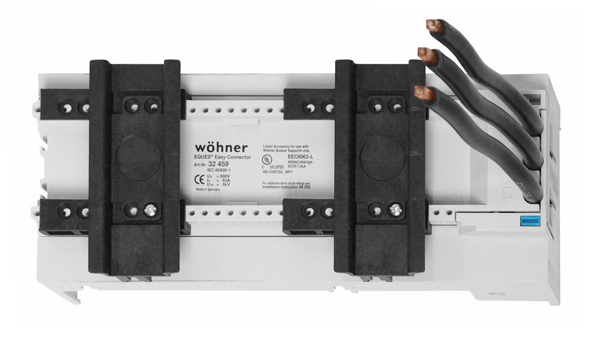 Sammelschienenadapter 63A, 2 Tragschienen