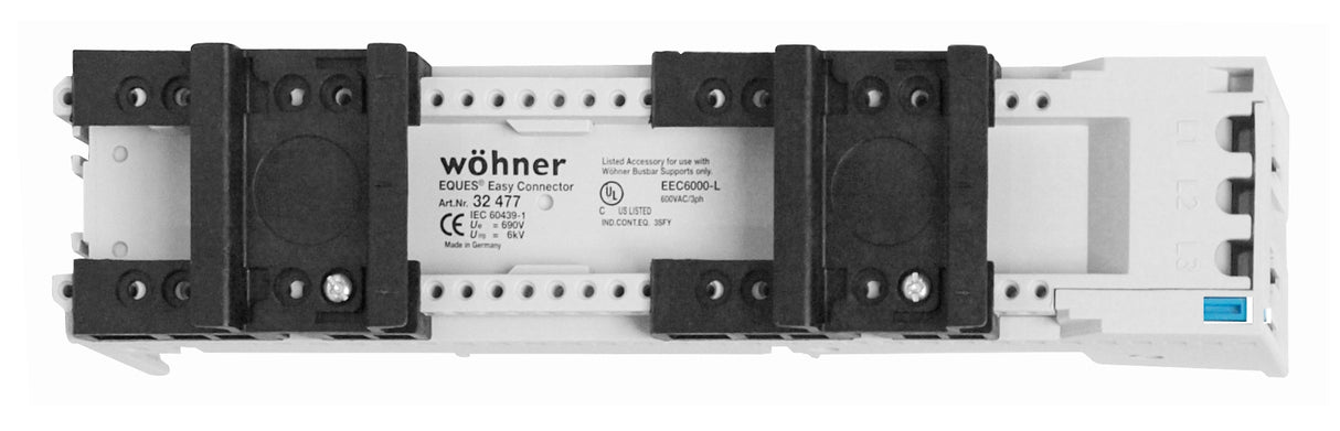 Geräteträger ohne Kontaktierung, 45mm breit, 2 Tragschiene