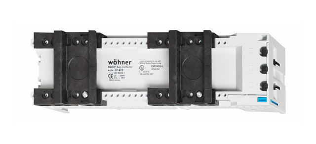 Foto: Sammelschienenadapter leer, 2 Tragschienen