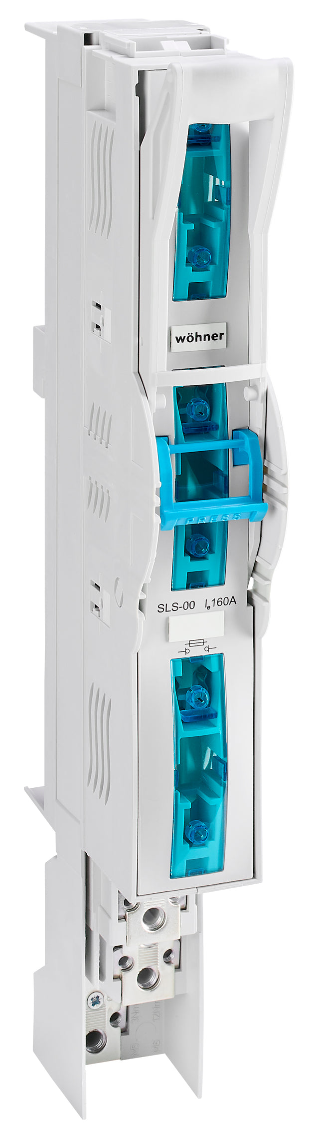 Foto: NH-Lastschaltleiste Größe 00, 160A, Schelle/M8