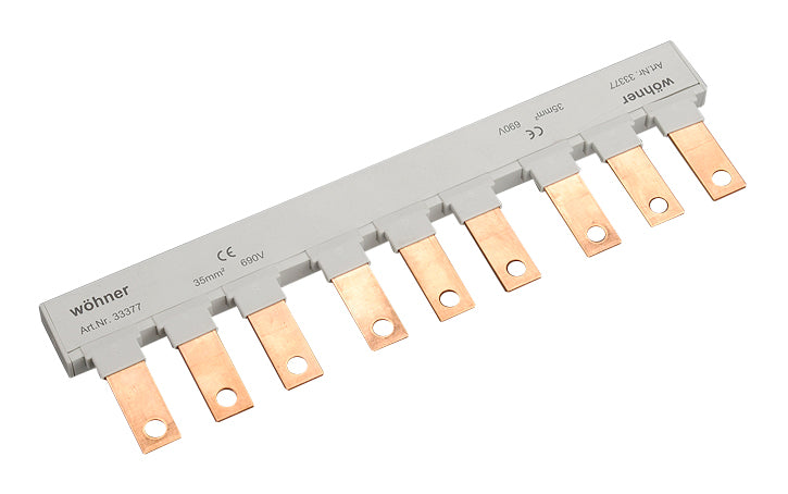 Kammschiene 3-polig Gr.00, 35mm², isoliert, für 3 NH Gr.00