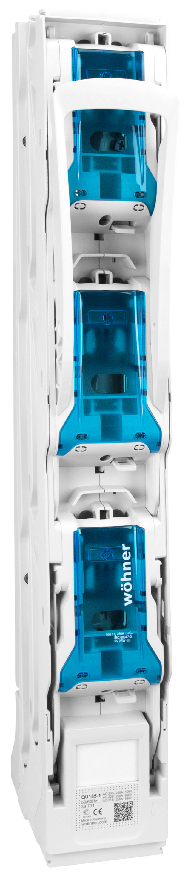 Foto: NH-Lastschaltleiste Größe 1, 250A, 3-polig, M12