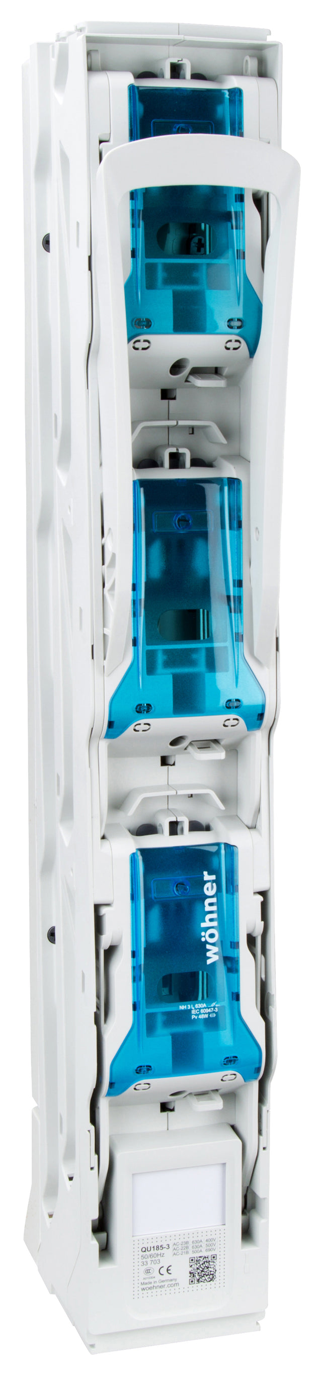 Foto: NH-Lastschaltleiste Größe 3, 630A, 3-polig, M12