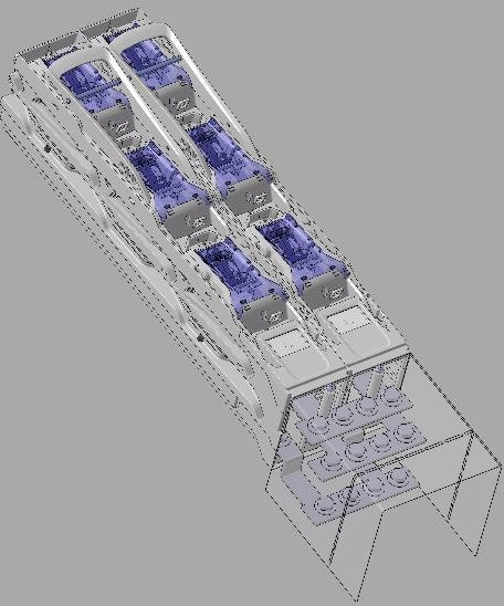 Foto: Doppel-NH-Lastschaltleiste Größe 3, 1250 A, 3-polig, M12