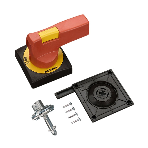 Foto: Türkupplungsdrehgriff für CrossLinkSwitch rot-gelb