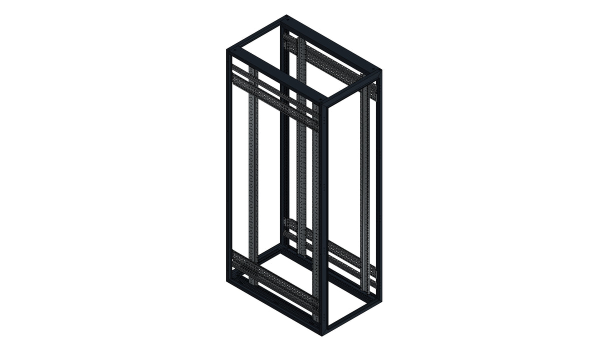 SORAX 19" Servergrundrack, RAL9005, B=600xT=1.000xH=2.000mm