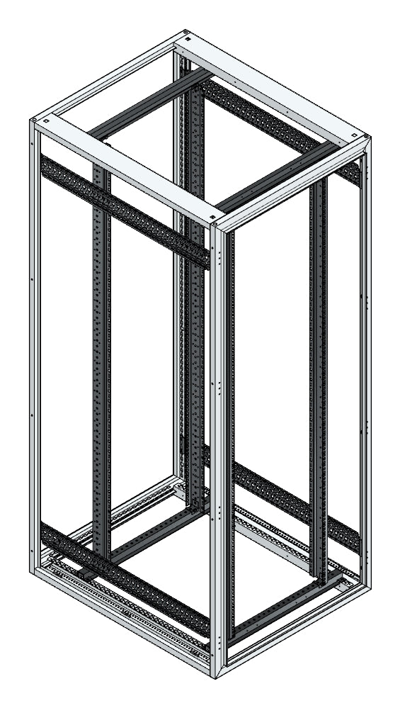 SORAX 19" Servergrundrack, RAL7035, B=800xT=1.000xH=2.000mm