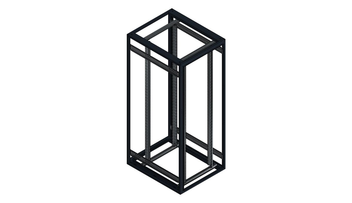 SORAX 19" Servergrundrack, RAL9005, B=800xT=1.000xH=2.000mm