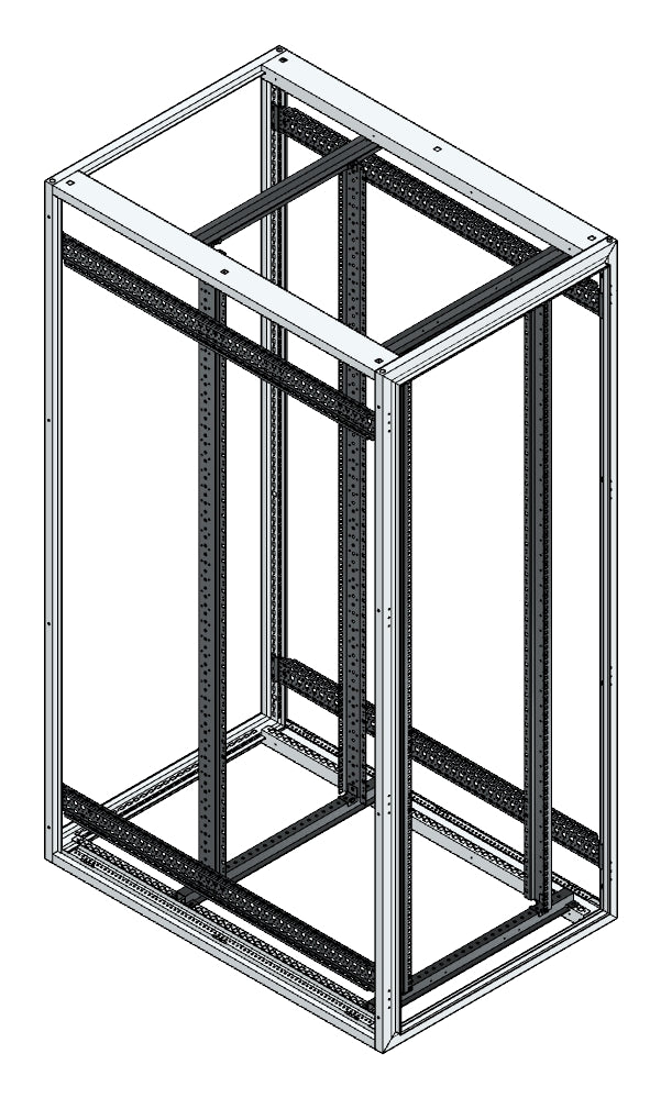 SORAX 19" Servergrundrack, RAL7035, B=800xT=1.200xH=2.000mm