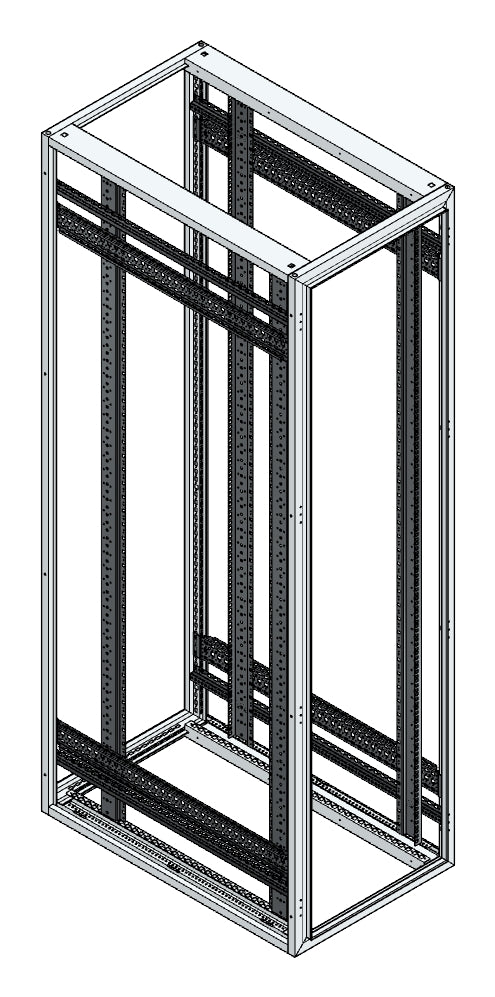 SORAX 19" Servergrundrack, RAL7035, B=600xT=1.000xH=2.200mm
