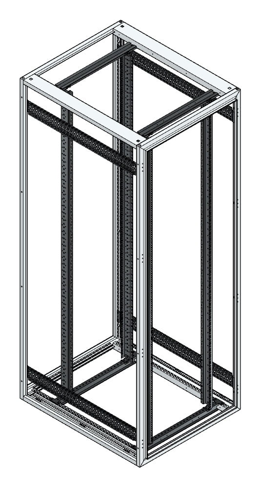SORAX 19" Servergrundrack, RAL7035, B=800xT=1.000xH=2.200mm