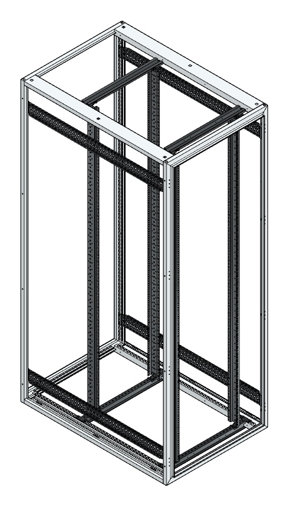 SORAX 19" Servergrundrack, RAL7035, B=800xT=1.200xH=2.200mm