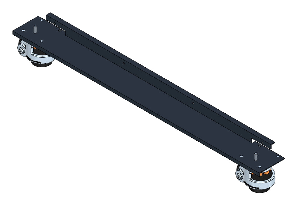 SORAX Schwerlastrollenset, Racktiefe 1.000 mm, RAL9005