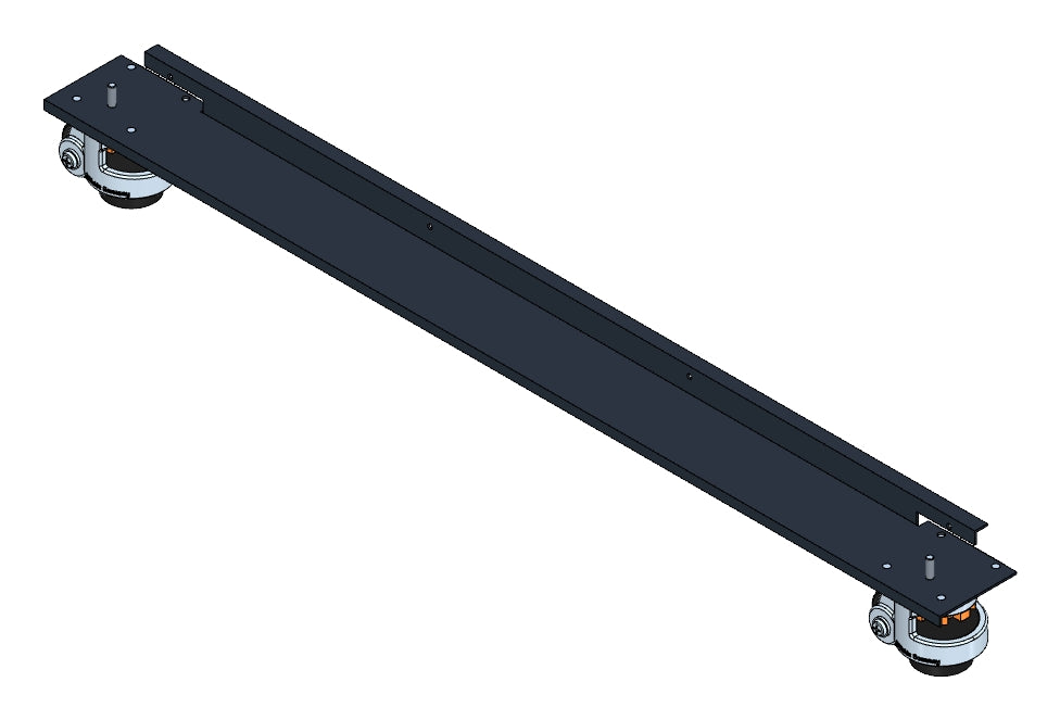 SORAX Schwerlastrollenset, Racktiefe 1.200 mm, RAL9005
