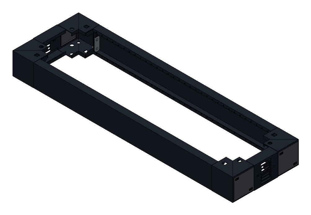 SORAX Sockel, belüftet, B=300xT=1.000xH=100mm, RAL9005