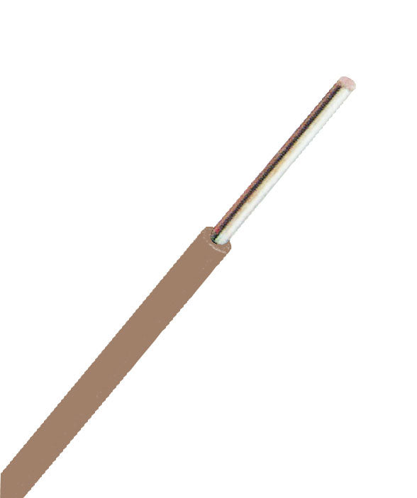 H07V-U (Ye) 1,5mm² braun, PVC Aderleitung eindrähtig