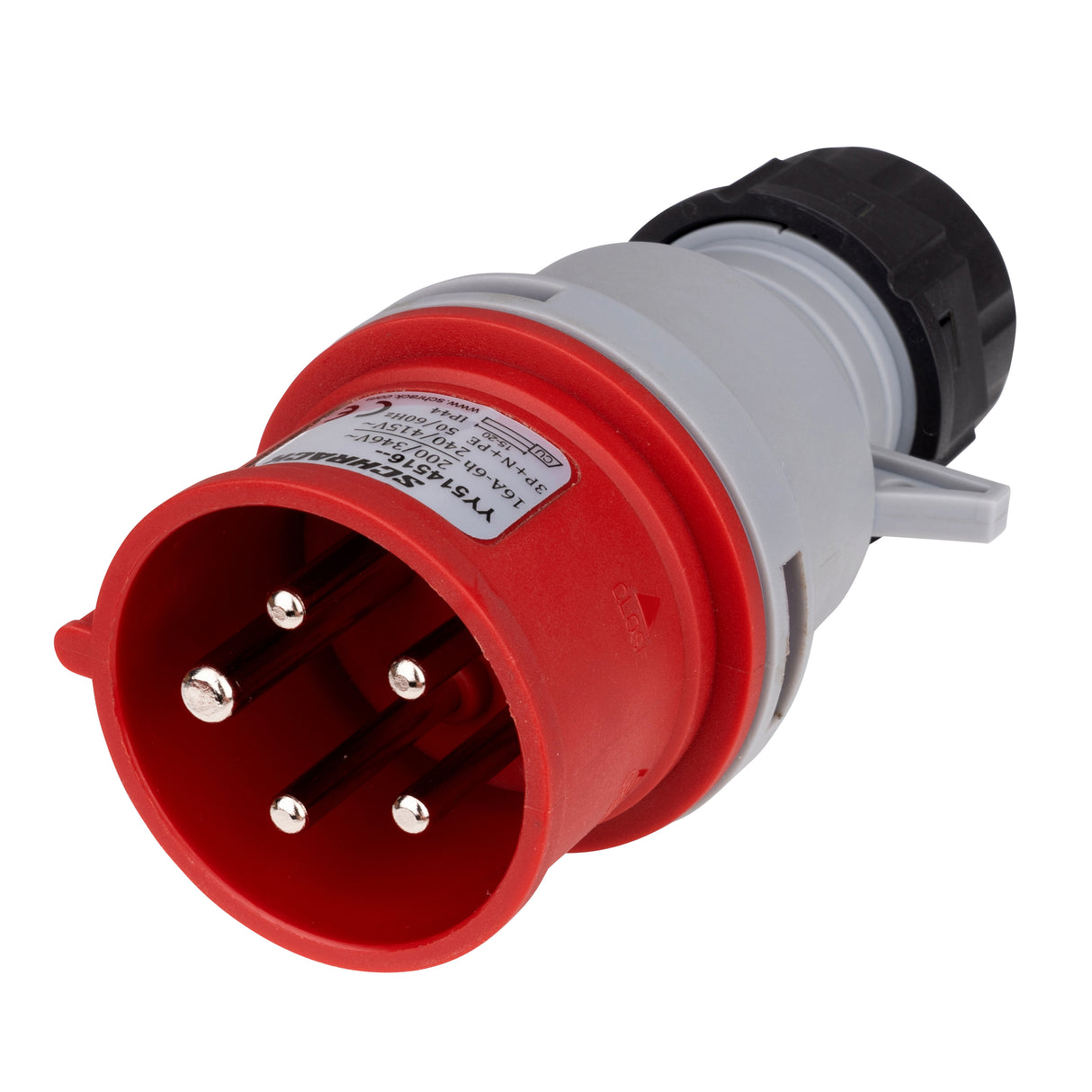 CEE-Stecker, 5-polig, 16A, 400V, IP44,Schraubloser Anschluss