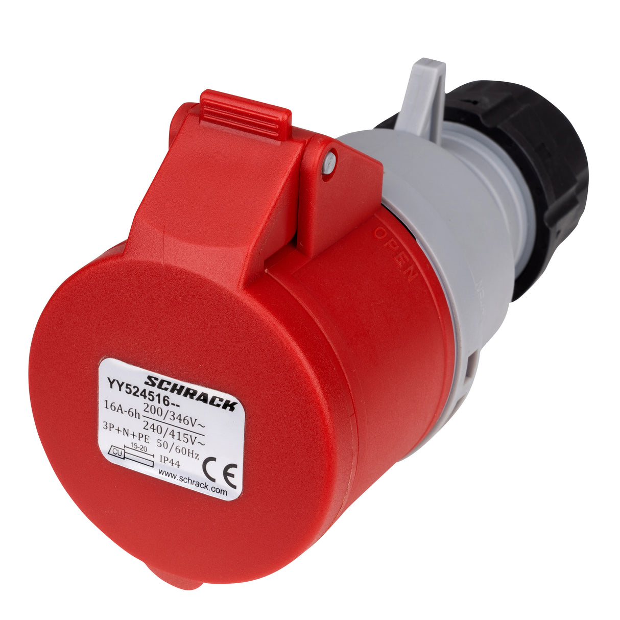 CEE-Kupplung 5-polig, 16A, 400V, IP44,Schraubloser Anschluss