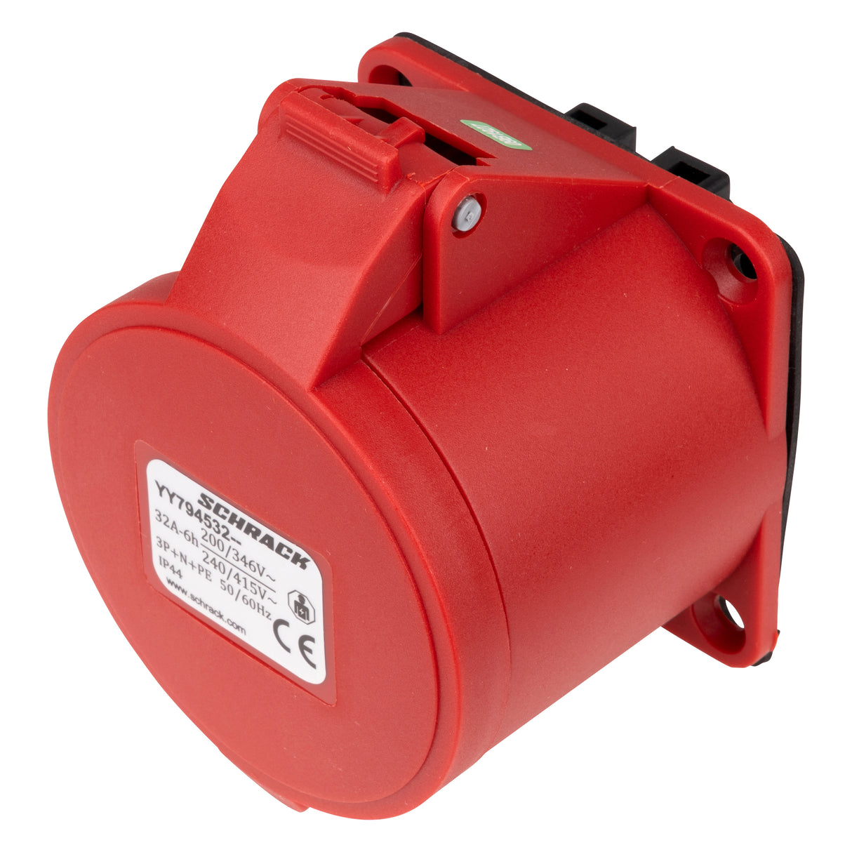 CEE-Anbaudose, 5-polig, 32A, 400V, IP44, gerade