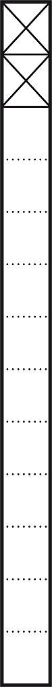 SIEDLE Kommunikations-Säule alu freisteh KSF 613-2 W ws 2mod 211x1344x230mm