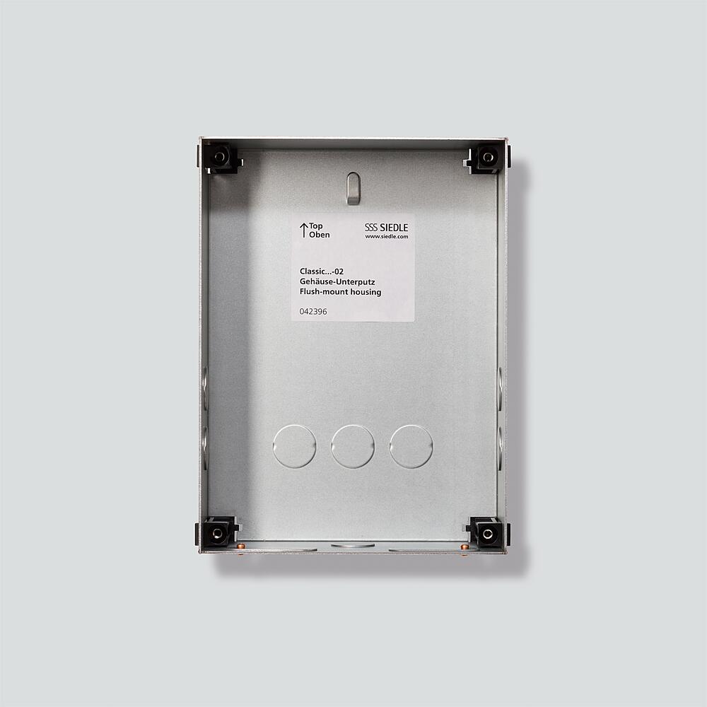 SIEDLE Gehäuse 1f UP si VA 154x204x65mm GU CL 01-0 Diebstahlsich.integrb