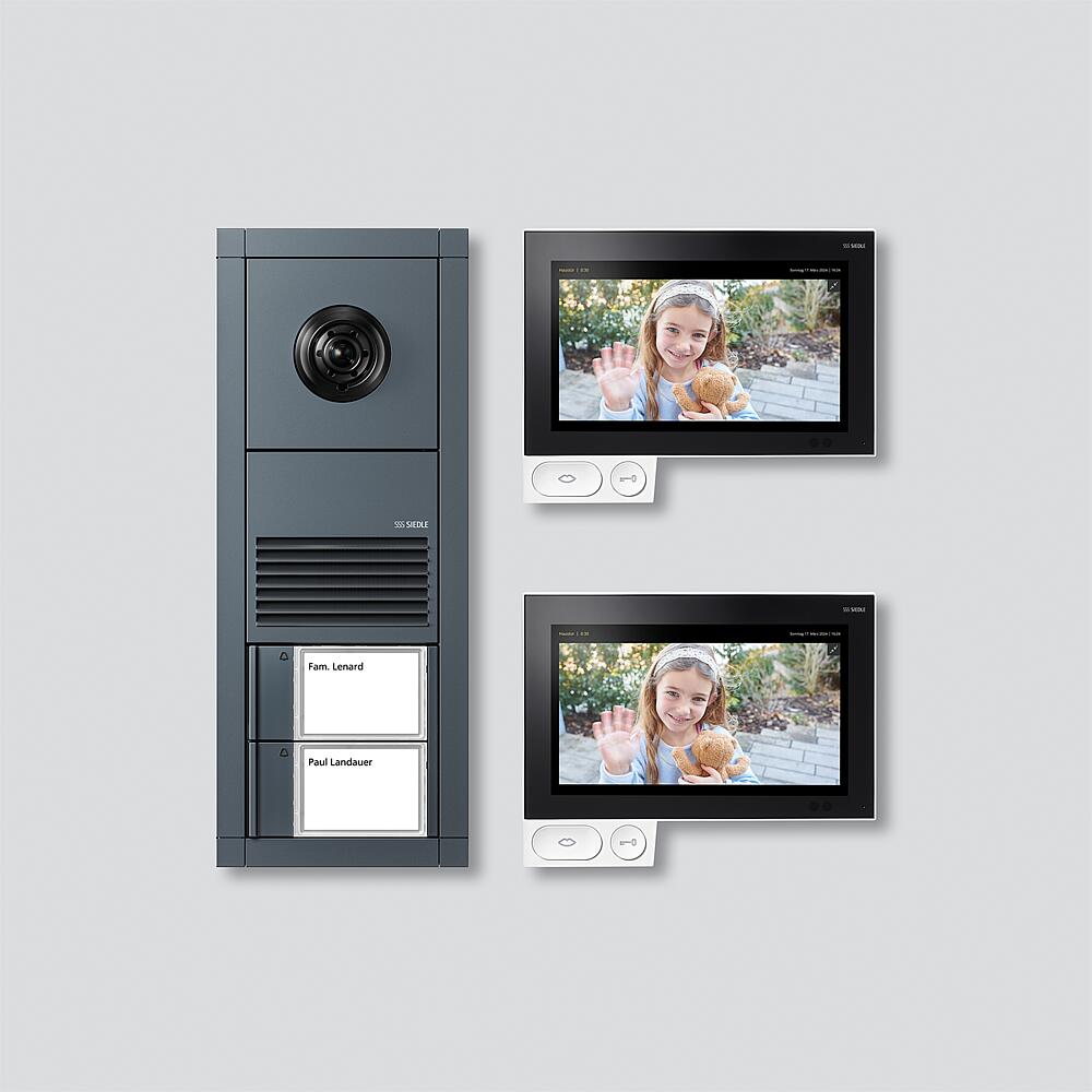 SIEDLE Video-Türsprechset Bus 2xTeiln gr SET VVA 700-2 AG UP/UP ws 1LS