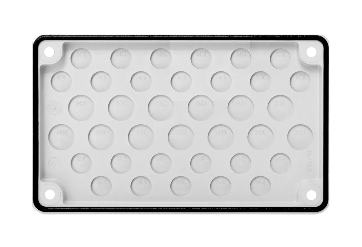 Isolierstoff-Flansch, IP66, 24xM16, 13xM20