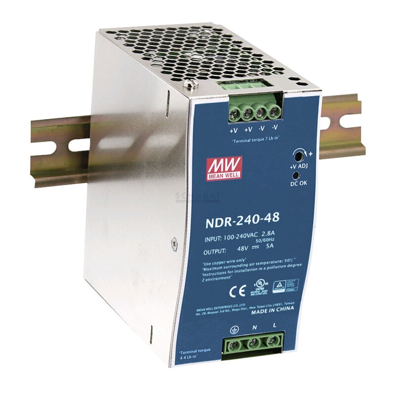 LED-Netzteil CV 24V/DC 240W 10A IP20 für DIN-Schienenmontage