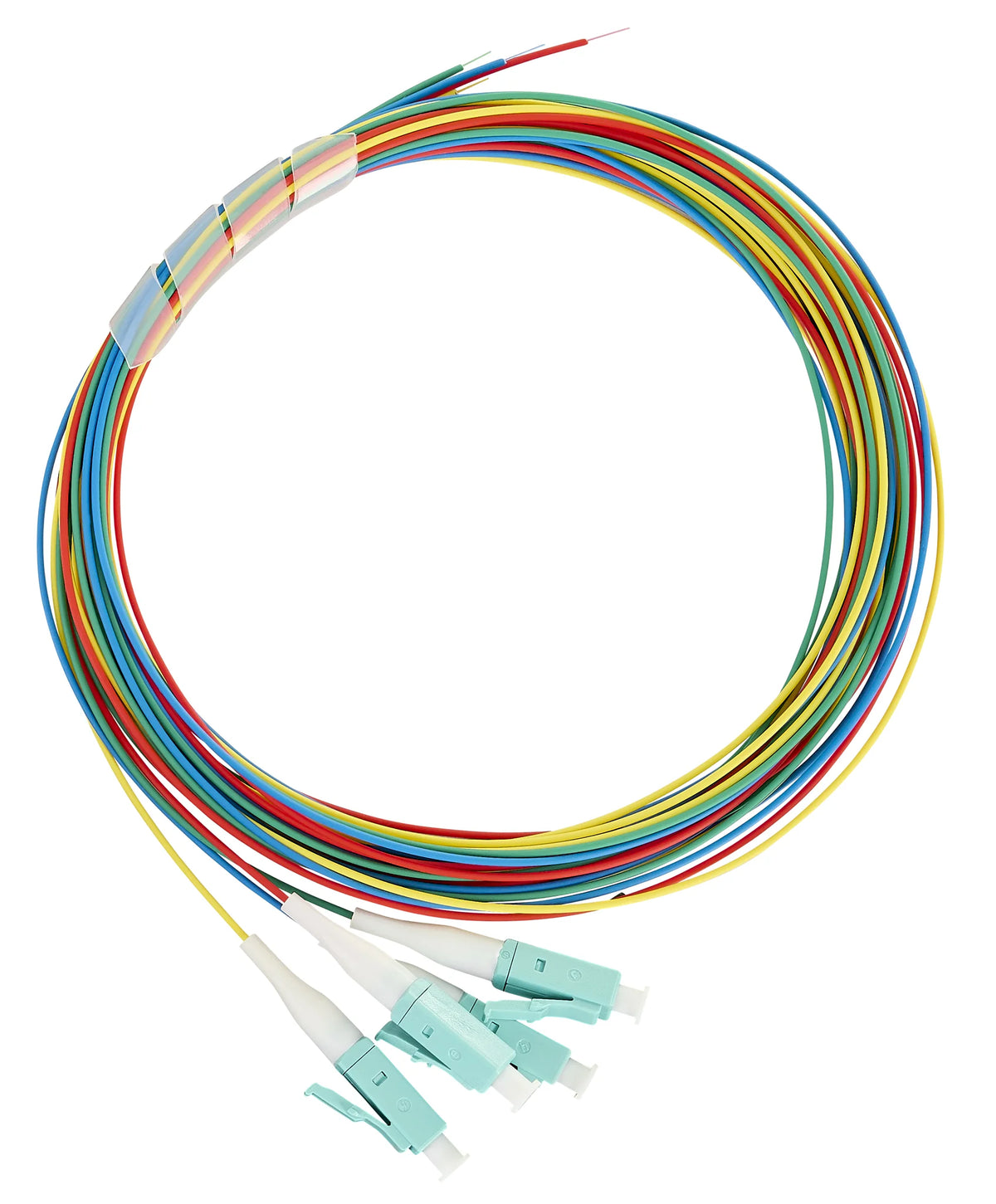 LWL Pigtail LC, 50/125µm OM3, 2,0m, Easy Strip, 4Stk