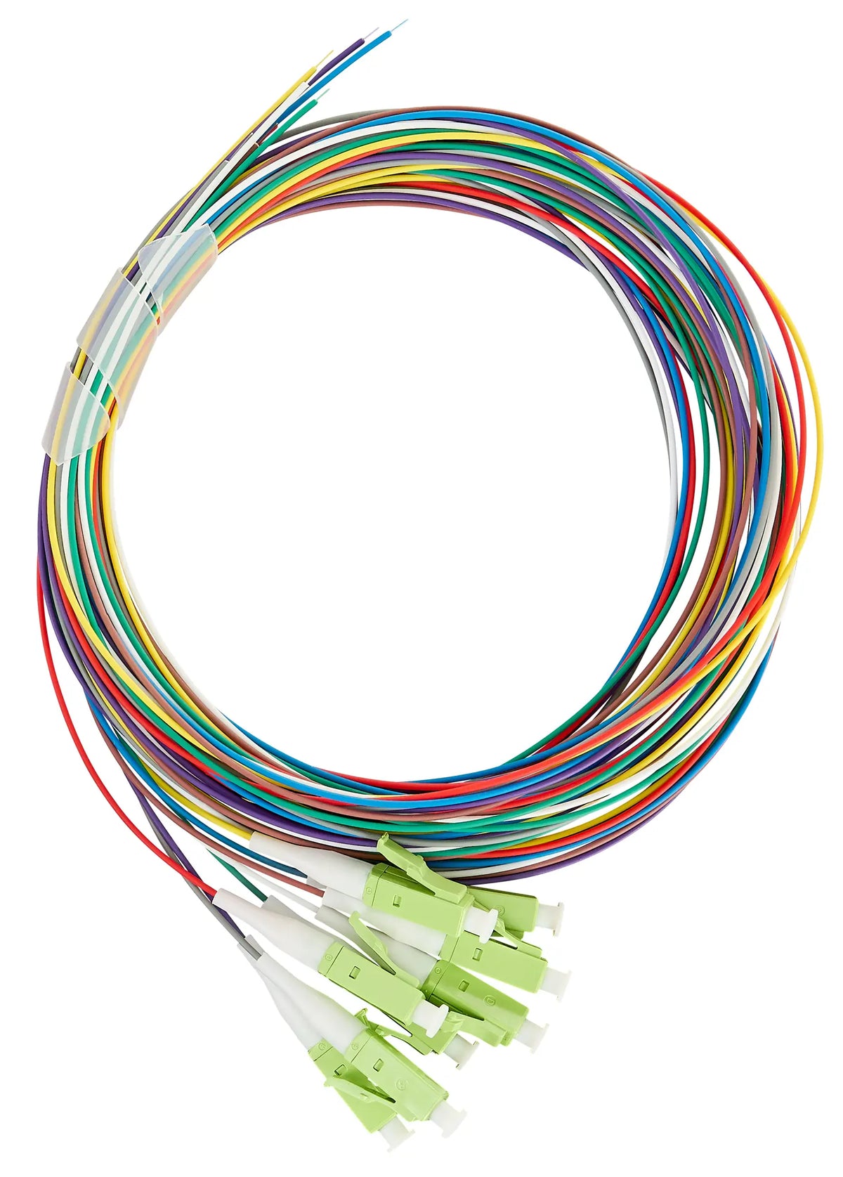 LWL Pigtail LC, 50/125µm OM5, 2,0m, Easy Strip, 8Stk