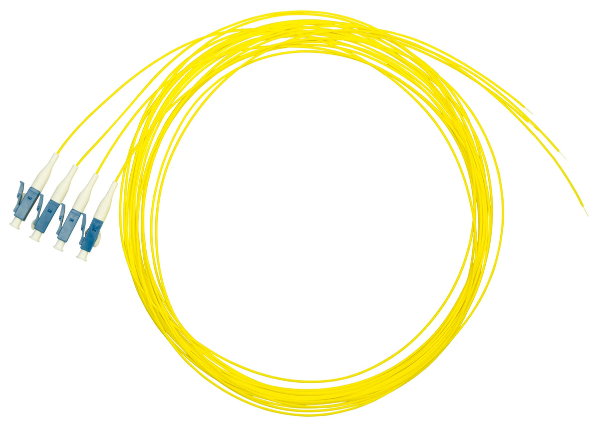 LWL Pigtail LC, 9/125µm OS2, 2,0m, Easy Strip, gelb, 4Stk