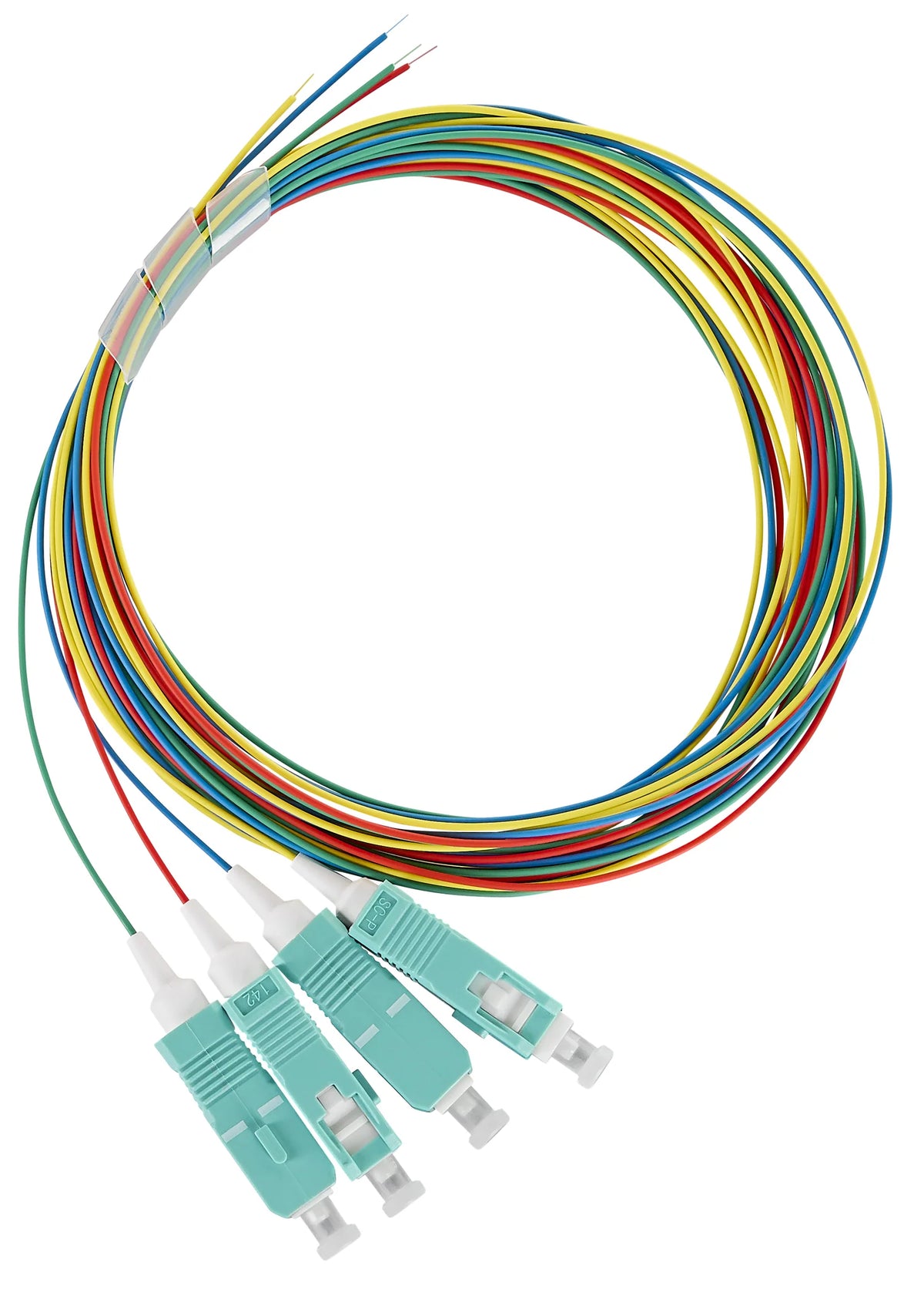 LWL Pigtail SC, 50/125µm OM3, 2,0m, Easy Strip, 4Stk
