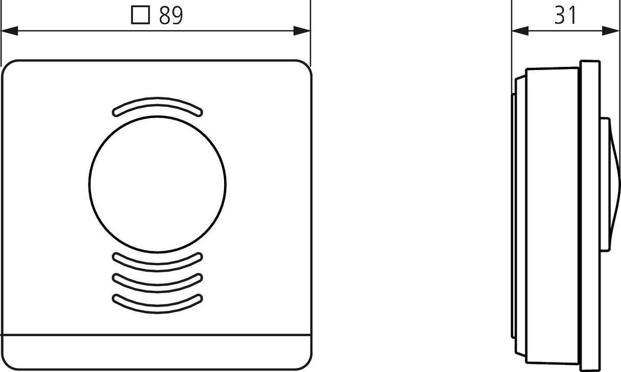 THEBEN Raumtemperaturregler AP KNX ws RAMSES 718 P KNX glz Bedienelement LED