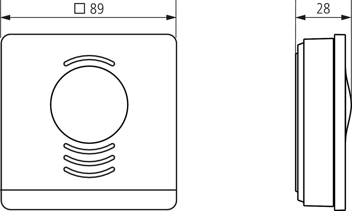 THEBEN Raumtemperaturregler AP KNX ws RAMSES 718 S KNX glz Bedienelement LED