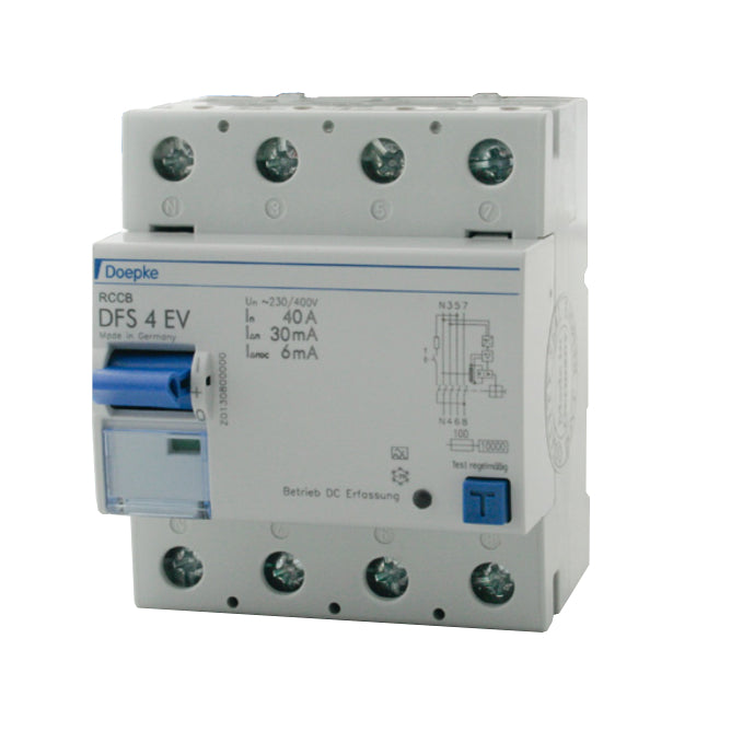 Wallbox FI-Schutzschalter Doepke DFS4 040-4/0,03-EV