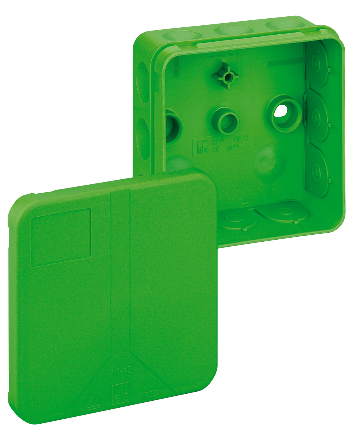 SPELSBERG Abzweigkasten Klemm IP55 Kst 2K-12-L/gn 2,5qmm 37x85x85mm rechteck