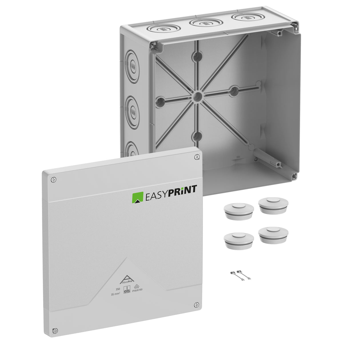 SPELSBERG Abzweigdose IP66/IP67/IP69 Kst Abox Pro 350-L EasyPrint 35qmm quadrat