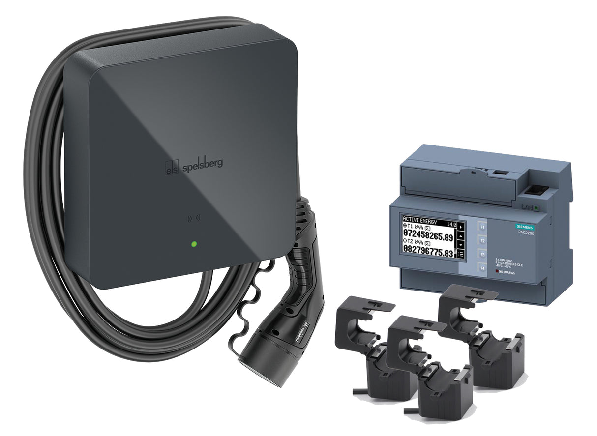SPELSBERG Wallbox 3ph 11kVA L7m 1f IP54 Wallbox Graphite DLM Bundle 11kW/Ladep