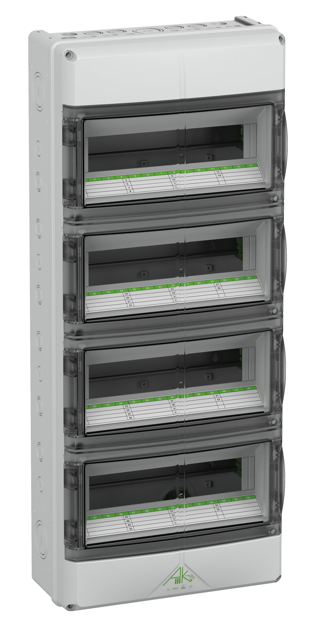 SPELSBERG Kleinverteiler AP 4x56TE Kst AK 56 UL IP65 315x730x155mm DIN-Schiene