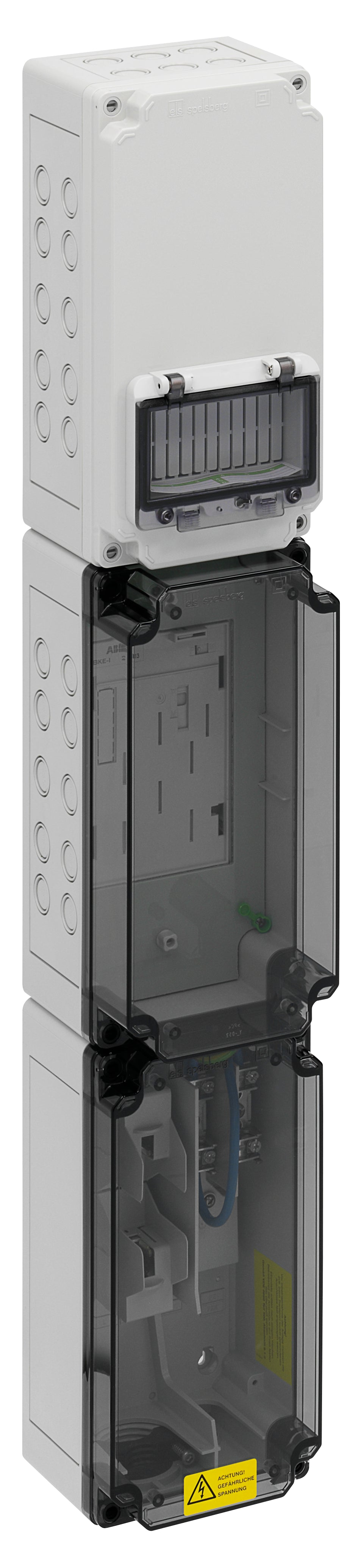 SPELSBERG Zählergehäuse Aufb IP54 Kst ZVi 9015-K 150x900x162mm