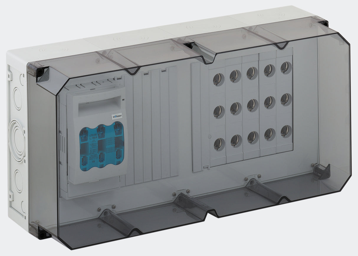 SPELSBERG Sicherungsgehäuse 100A IP65 AKi-SK 451 NH+D02 Kst m.transpDeckel