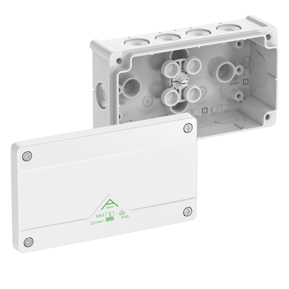 SPELSBERG Abzweigkasten 87x152mm Kst ws Abox 025/2-L/w IP66 IK07 hfr