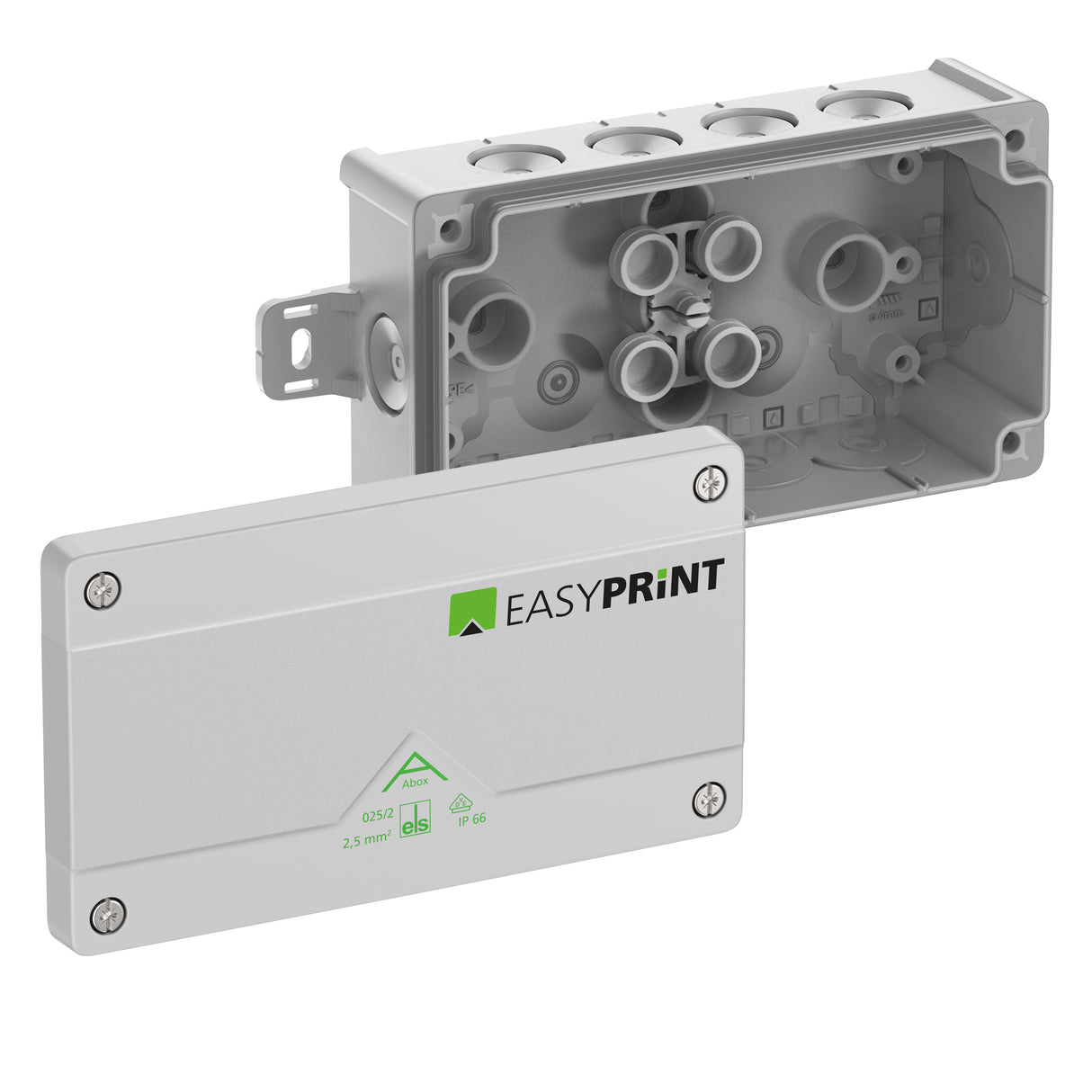 SPELSBERG Abzweigdose IP66 2,5qmm Kst Abox 025/2 AB-L EasyPrint 87x152x52mm