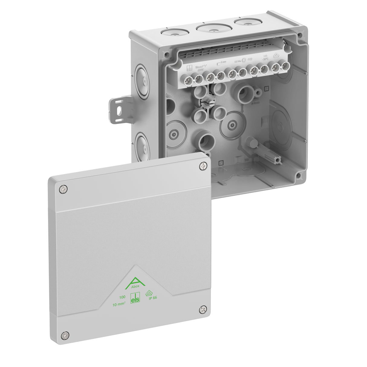 SPELSBERG Abzweigkasten 152x152mm Kst gr Abox 100 AB-10² IP66 IK07 hfr