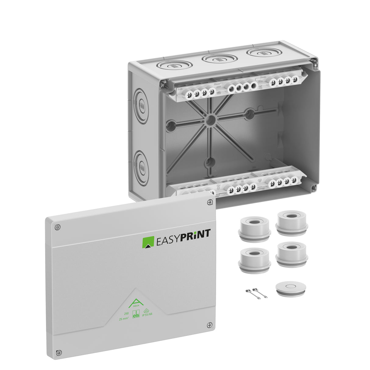 SPELSBERG Abzweigdose Schraubkl IP66 Kst Abox 250-25² EasyPrint 25qmm rechteck