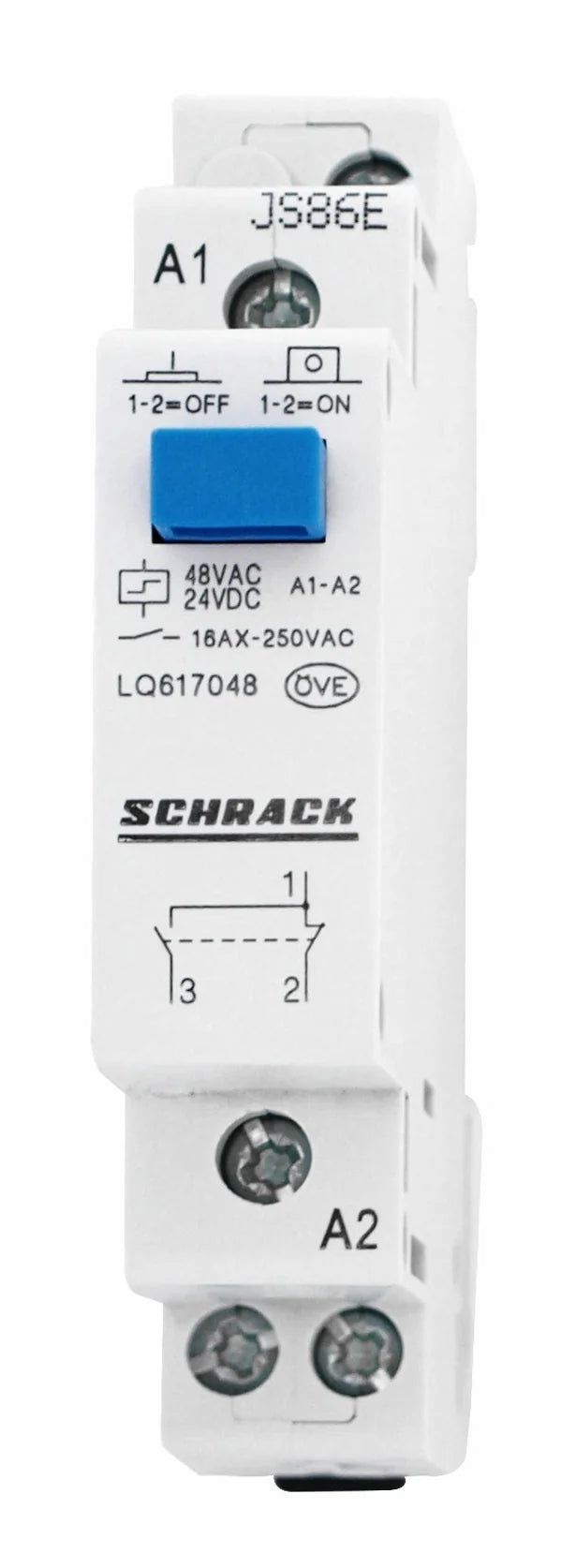 Reiheneinbau Fernschalter, 1 Wechsler, 48VAC/24VDC