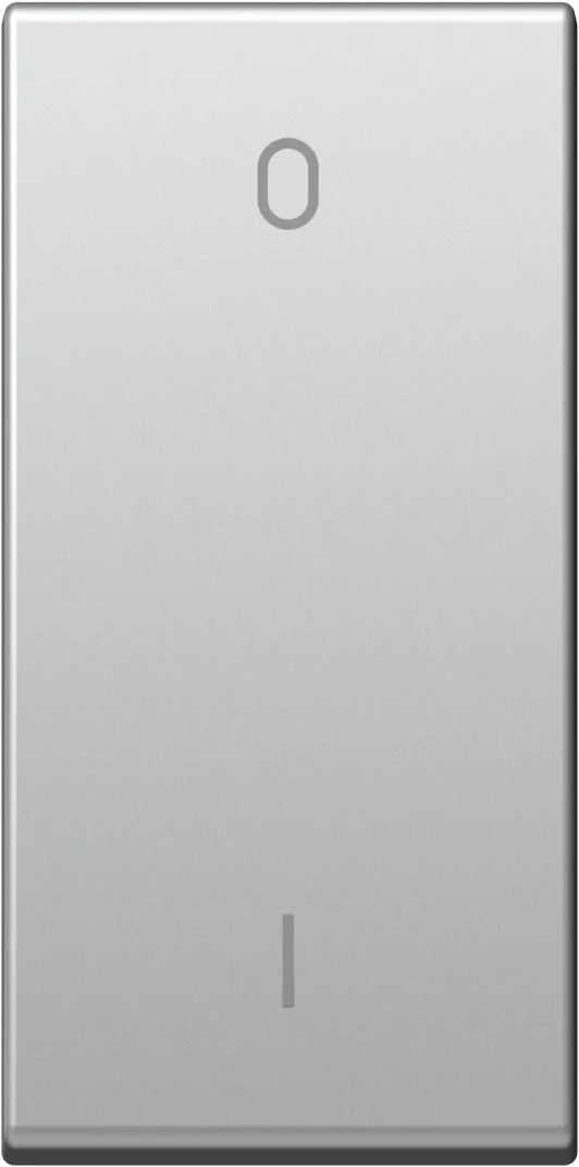 Schalterabdeckung mit EIN/AUS Symbol 1M, silber (10er-Pack)