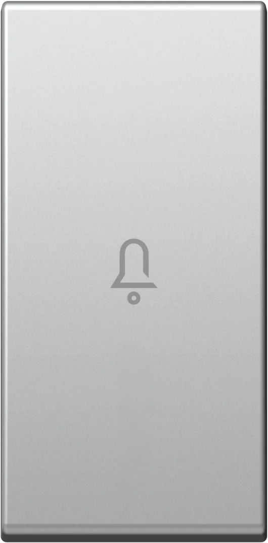 Schalterabdeckung mit Glockensymbol 1M, silber (10er-Pack)