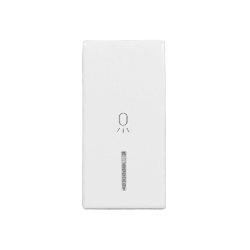 Schalterabdeckung mit Linse und Lichtsymbol 1M, weiß (10er-Pack)