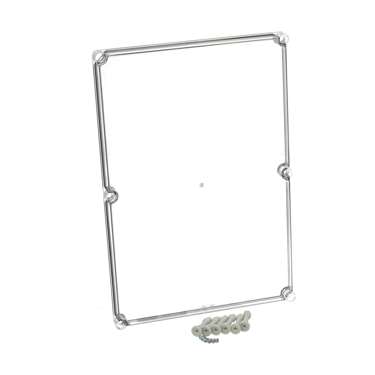 Deckel 560x380x30mm, transparent mit Schlitzkopfschraube